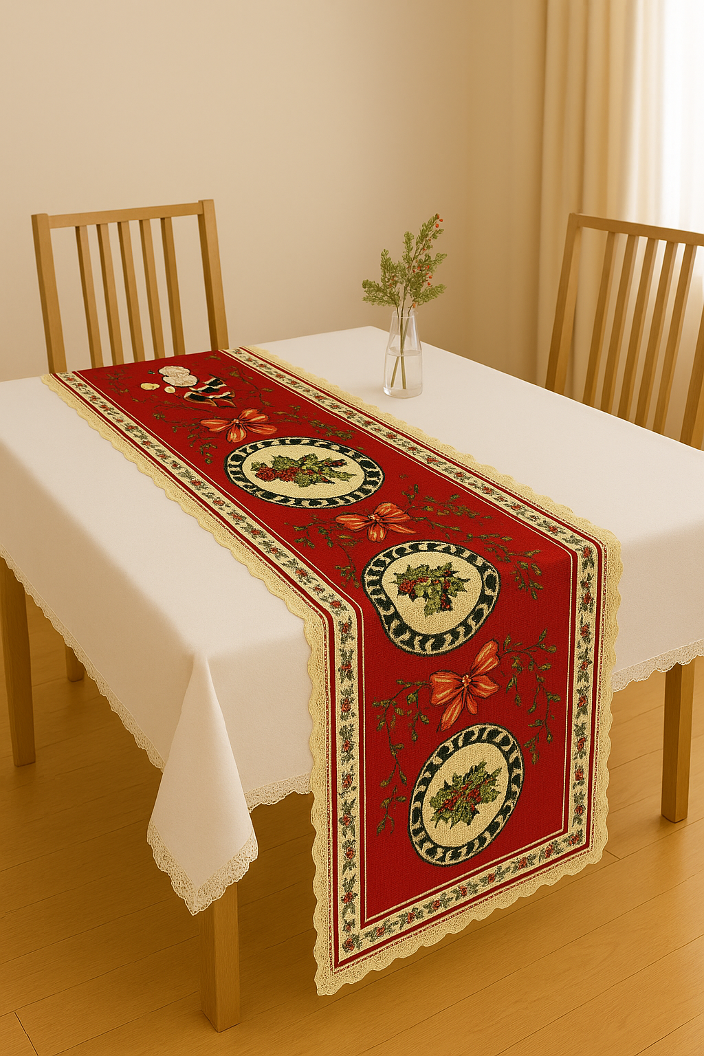 Napron Crăciun “Strălucire Festivă” – 100×50 cm